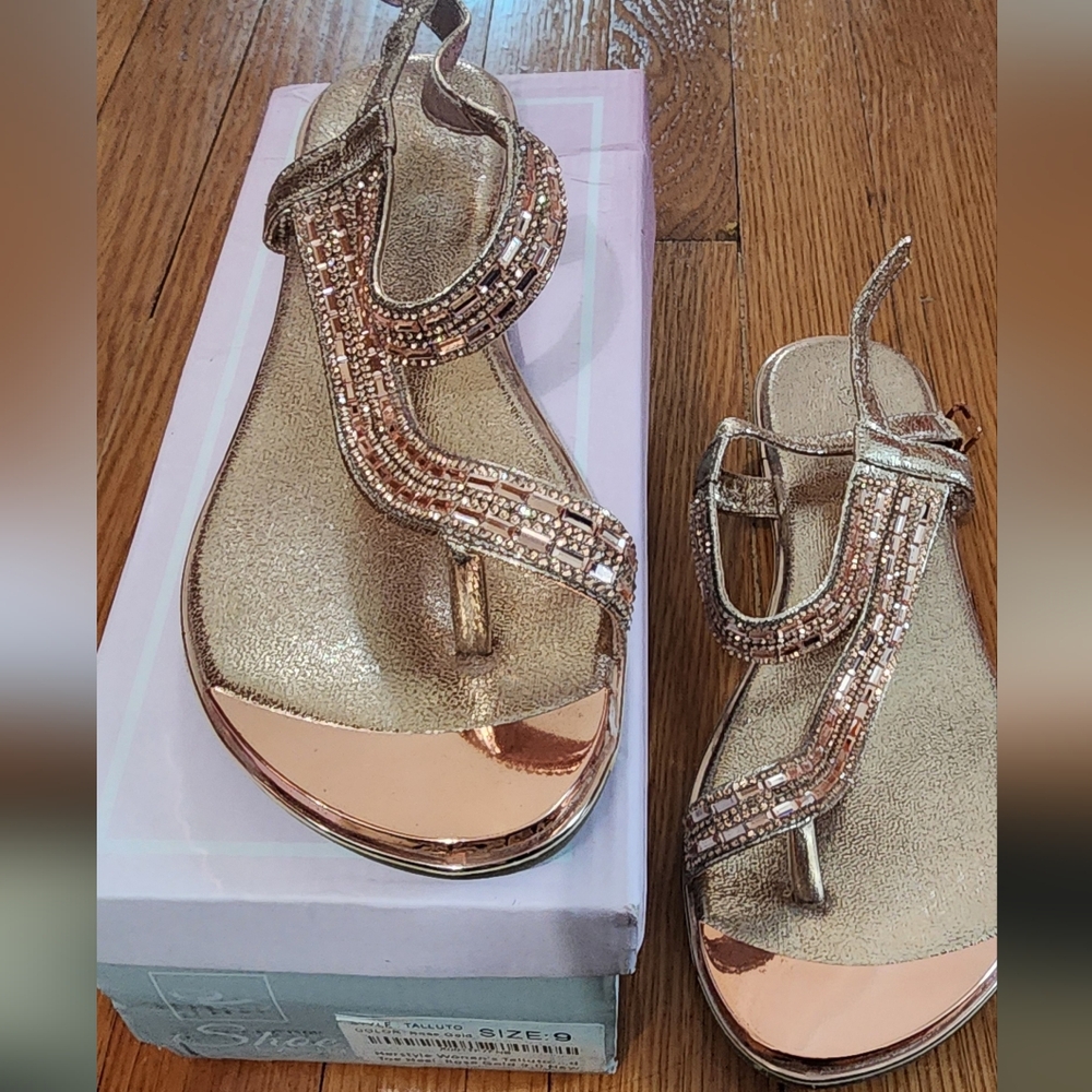 Bridal Party - Shoe Land Rose Gold Talluto Sandal